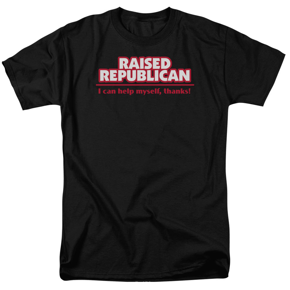 Raised Republican Mens T Shirt Black Officially Licensed