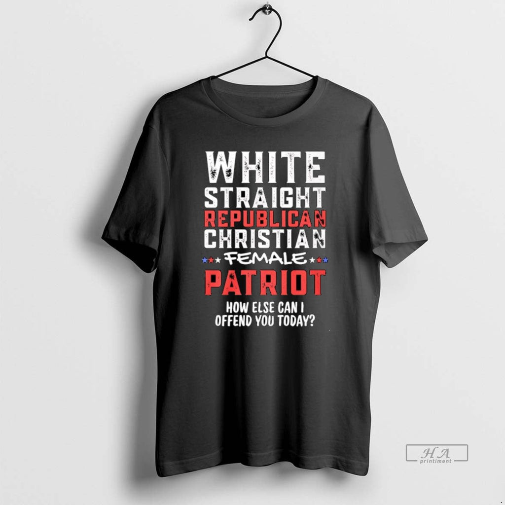 Retro White Straight Republican Christian Female Patriot Shirt Y2K