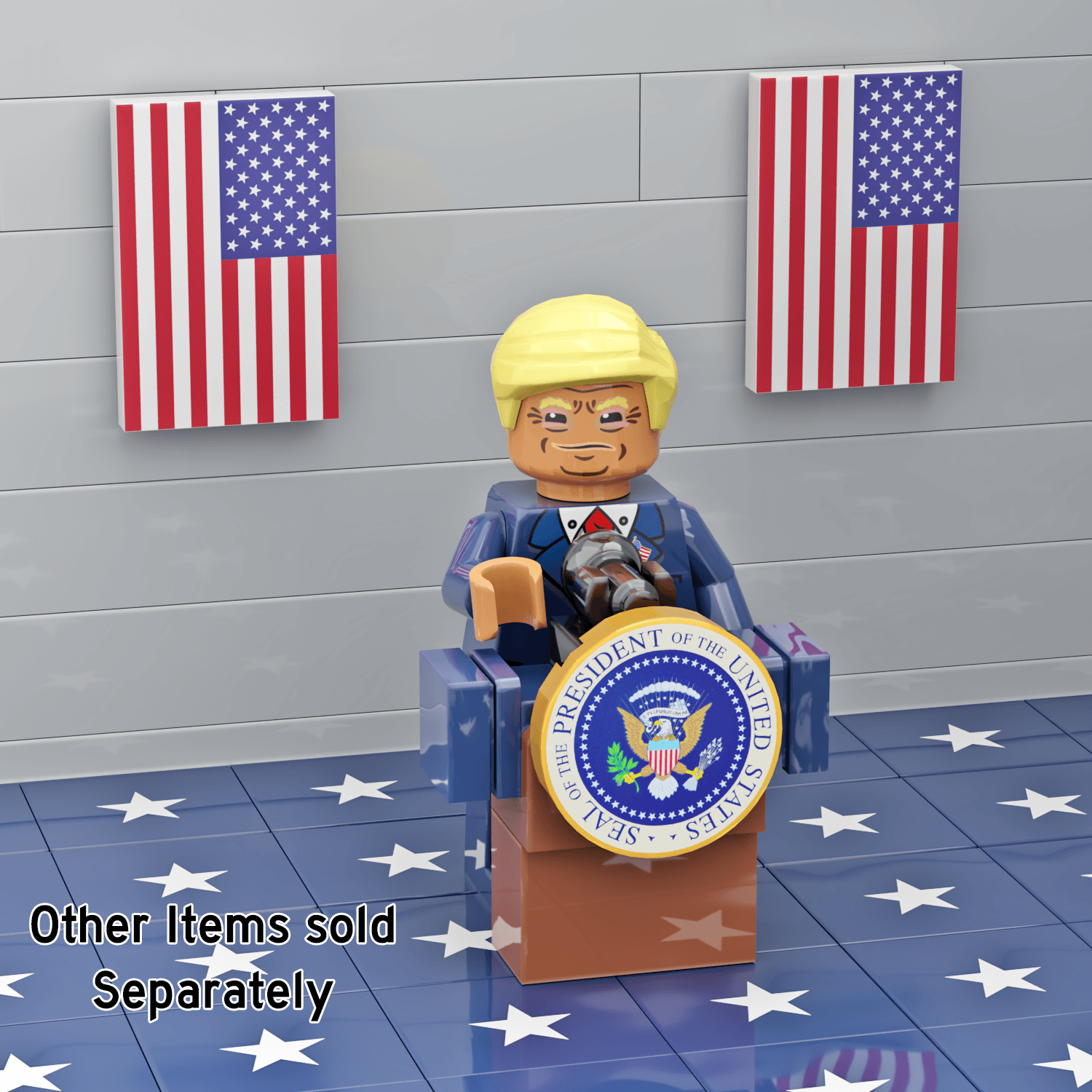 President Donald Trump -  Custom Printed Minifig - Made Using LEGO® Parts